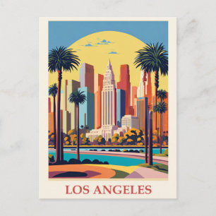 Los Angeles California City Skyline Reizen Briefkaart