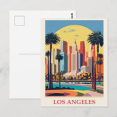Los Angeles California City Skyline Reizen Briefkaart (Voorkant / Achterkant)
