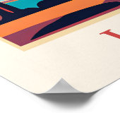  Los Angeles California City Skyline Reizen Poster (Hoek)