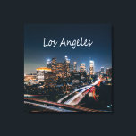 Los Angeles California City Skyline 's nachts Canvas Afdruk<br><div class="desc">Los Angeles California City Skyline 's nachts Dit is een geweldig cadeau voor de Cali LA minnaar in je leven. Mooi nachtleven.</div>