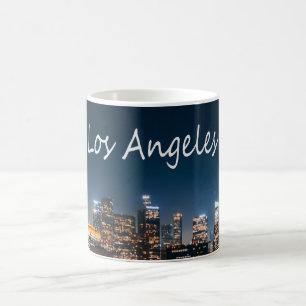 Los Angeles California City Skyline 's nachts Koffiemok