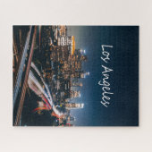 Los Angeles California City Skyline 's nachts Legpuzzel (Horizontaal)