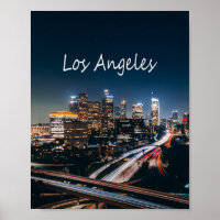 Los Angeles California City Skyline 's nachts
