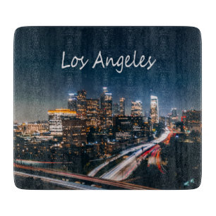 Los Angeles California City Skyline 's nachts Snijplank