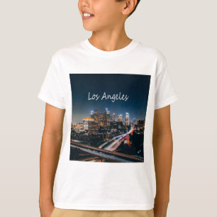 Los Angeles California City Skyline 's nachts T-shirt