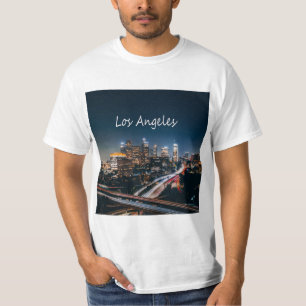 Los Angeles California City Skyline 's nachts T-shirt