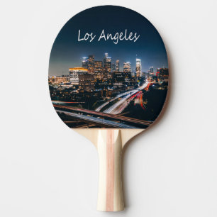 Los Angeles California City Skyline 's nachts Tafeltennisbatje