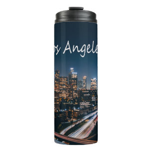 Los Angeles California City Skyline 's nachts Thermosbeker