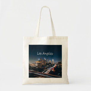 Los Angeles California City Skyline 's nachts Tote Bag