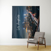 Los Angeles California City Skyline 's nachts Wandkleed (In situ)