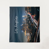 Los Angeles California City Skyline 's nachts Wandkleed (Voorkant)