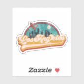 Los Angeles California City Skyline Sticker (Vel)
