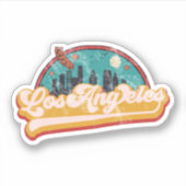 Los Angeles California City Skyline Sticker (Voorkant)