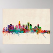 Los Angeles California Cityscape Skyline Poster (Voorkant)