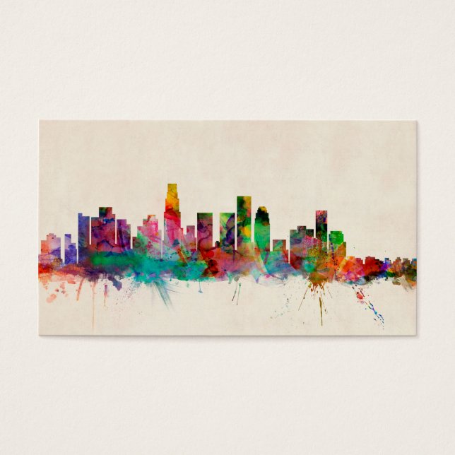 Los Angeles California Cityscape Skyline Visitekaartje (Voorkant)