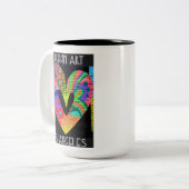 Los Angeles California Cool Urban Street Art Tweekleurige Koffiemok (Voorkant links)