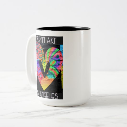 Los Angeles California Cool Urban Street Art Tweekleurige Koffiemok (Voorkant links)