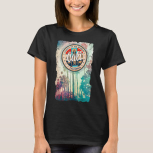 Los Angeles California County Cali Palm Tree Sky T-shirt