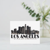 Los Angeles California dark skyline Briefkaart (Staand voorkant)