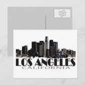 Los Angeles California dark skyline Briefkaart (Voorkant / Achterkant)