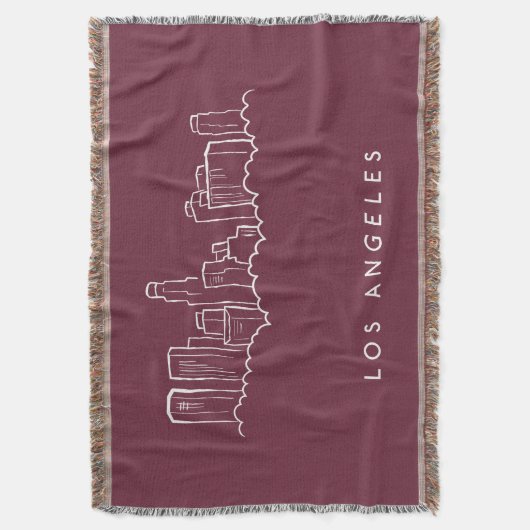 Los Angeles California Deken (Voorkant Verticaal)