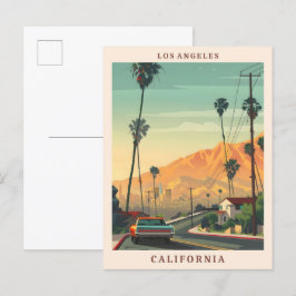 Los Angeles California Elegant Art Vintage Travel Briefkaart