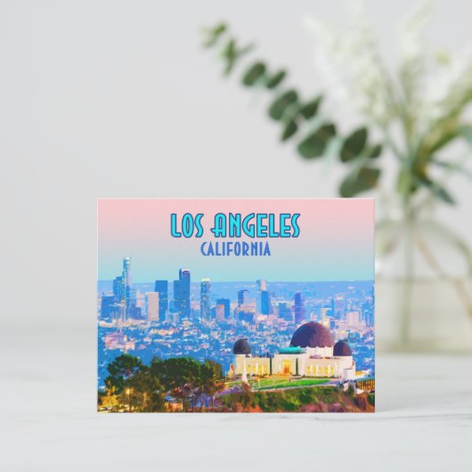 Los Angeles California Flat Kaart (Staand voorkant)