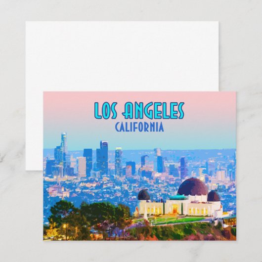 Los Angeles California Flat Kaart (Voorkant / Achterkant)