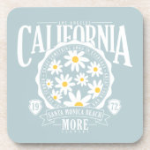 Los Angeles California Floral Graphic Bier Onderzetter (Voorkant)