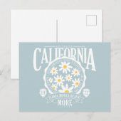 Los Angeles California Floral Graphic Briefkaart (Voorkant / Achterkant)