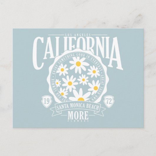 Los Angeles California Floral Graphic Briefkaart (Voorkant)