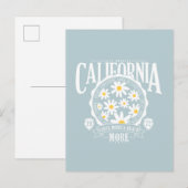 Los Angeles California Floral Graphic Briefkaart (Voorkant / Achterkant)