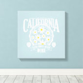 Los Angeles California Floral Graphic Canvas Afdruk (Insitu (Houten vloer))