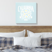 Los Angeles California Floral Graphic Canvas Afdruk (Insitu (Slaapkamer))