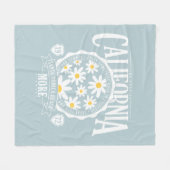 Los Angeles California Floral Graphic Fleece Deken (Voorkant (Horizontaal))