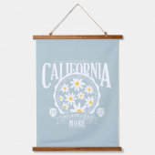Los Angeles California Floral Graphic Hangend Wandkleed (Voorkant)