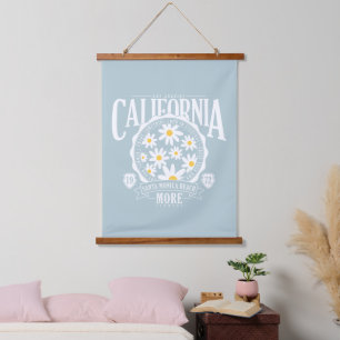 Los Angeles California Floral Graphic Hangend Wandkleed