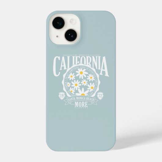 Los Angeles California Floral Graphic iPhone Hoesje (Achterkant)