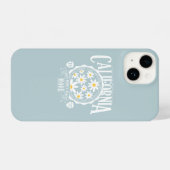 Los Angeles California Floral Graphic iPhone Hoesje (Achterkant horizontaal)