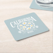 Los Angeles California Floral Graphic Kartonnen Onderzetters (Schuin)