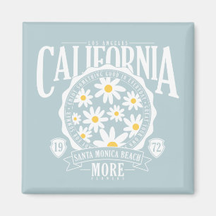 Los Angeles California Floral Graphic Magneet