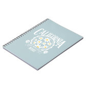 Los Angeles California Floral Graphic Notitieboek (Linkerzijde)