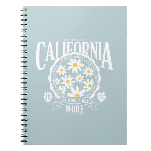 Los Angeles California Floral Graphic Notitieboek (Voorkant)