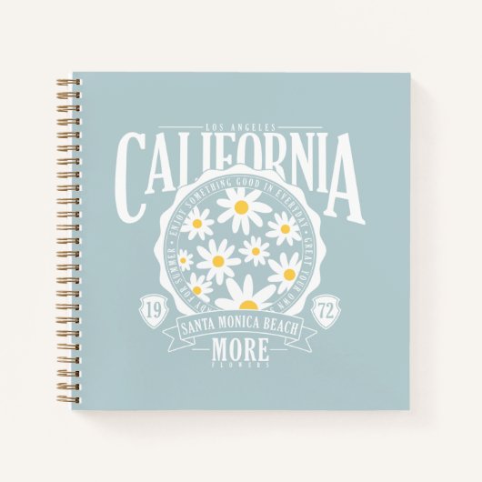 Los Angeles California Floral Graphic Notitieboek (Voorkant)