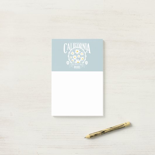 Los Angeles California Floral Graphic Post-it® Notes (Op bureau)