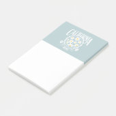 Los Angeles California Floral Graphic Post-it® Notes (Schuin)