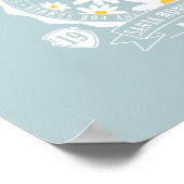 Los Angeles California Floral Graphic Poster (Hoek)