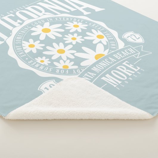 Los Angeles California Floral Graphic Sherpa Deken (3/4)