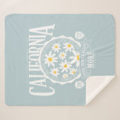 Los Angeles California Floral Graphic Sherpa Deken (Voorkant (horizontaal))