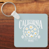 Los Angeles California Floral Graphic Sleutelhanger (Voorkant)